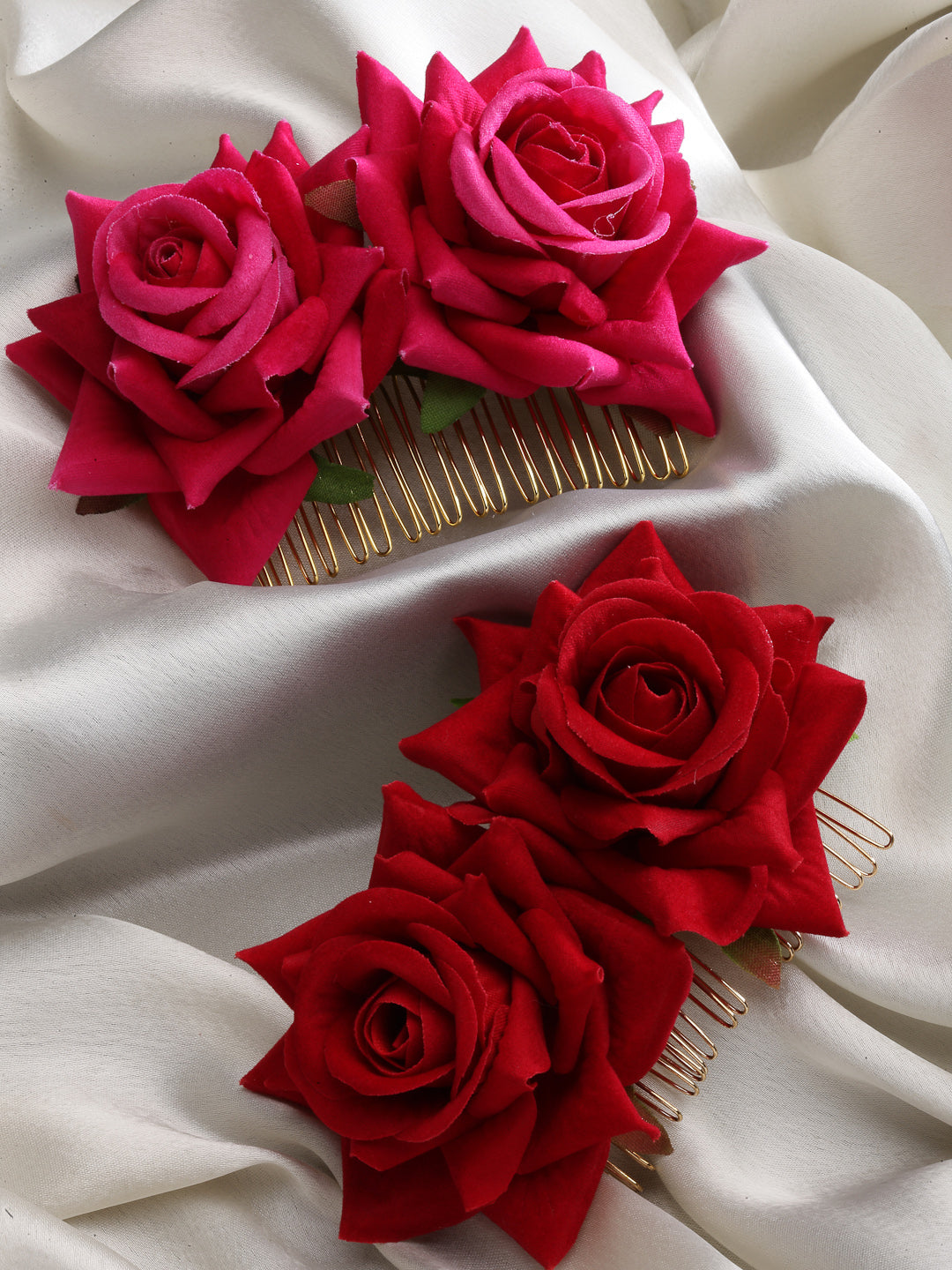 Vogue Hair Accessories Rose Flower Hair Comb Clip Set of 2