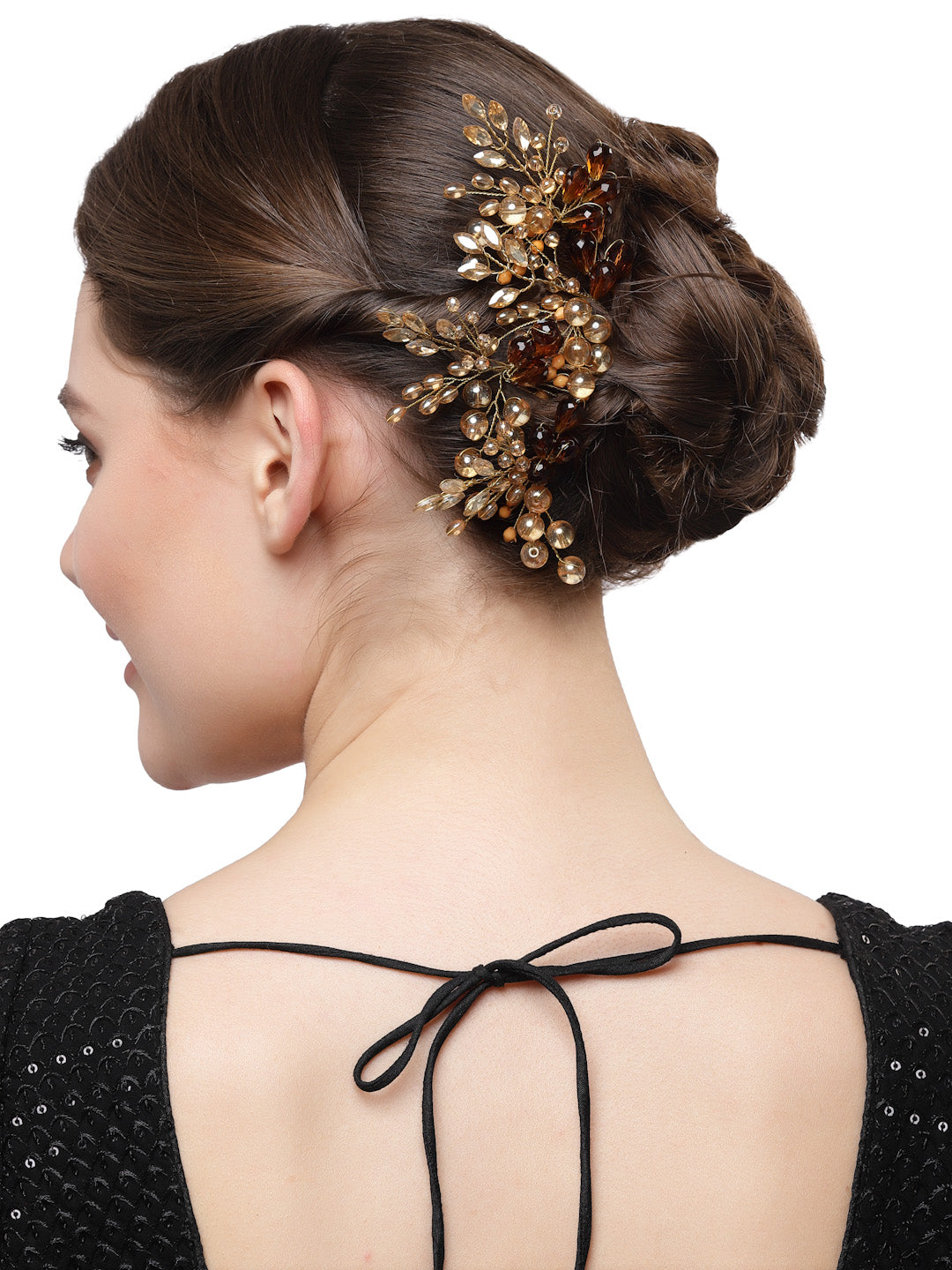 Vogue Hair Accessories Gold Handmade Beads Hair Pin