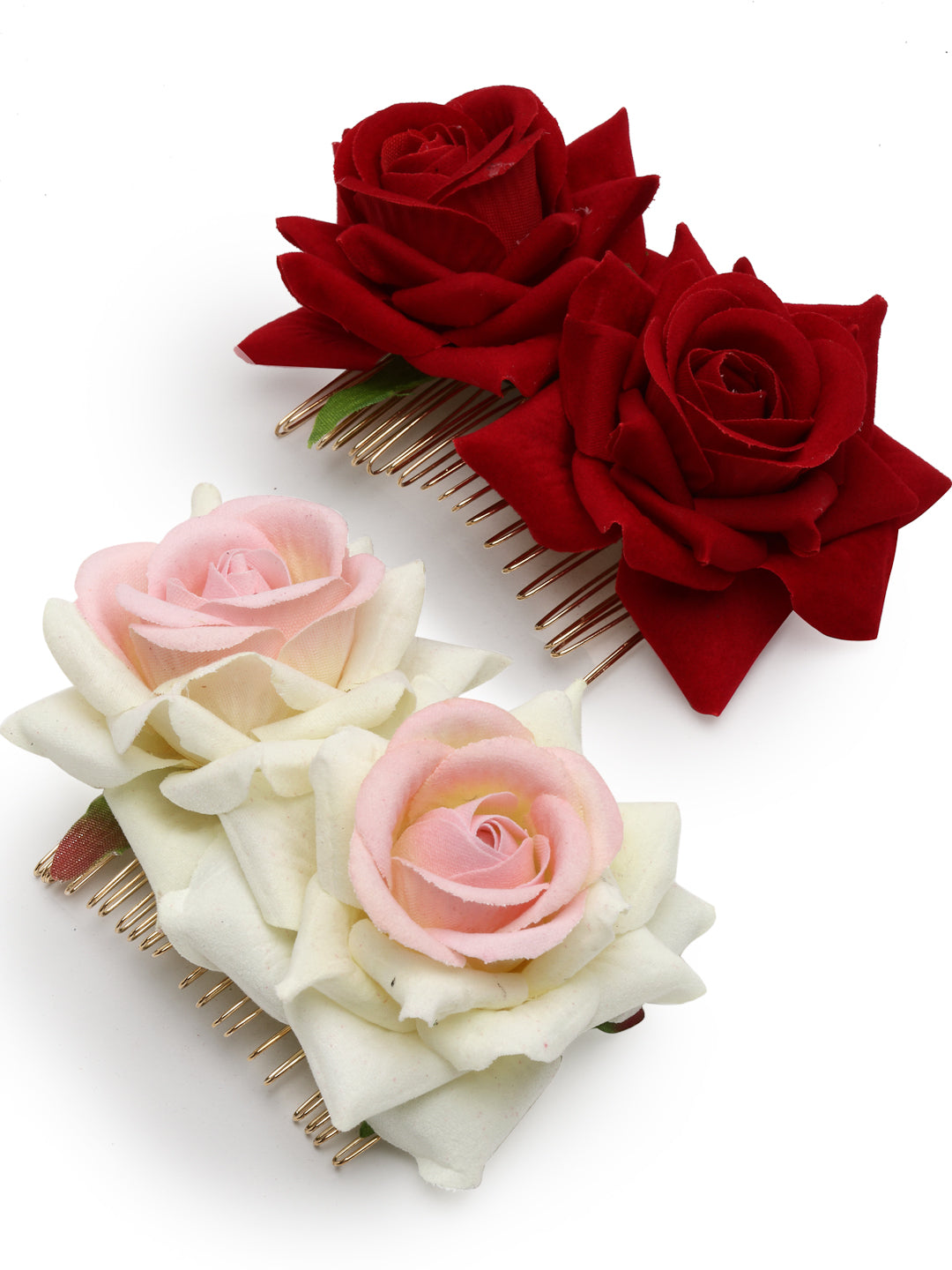 Vogue Hair Accessories Rose Flower Hair Comb Clip Set of 2