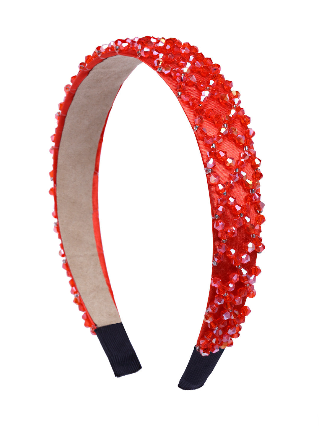 Vogue Hair Accessories Crystal Beaded Plastic Fancy Party Wedding Hairband For Girls