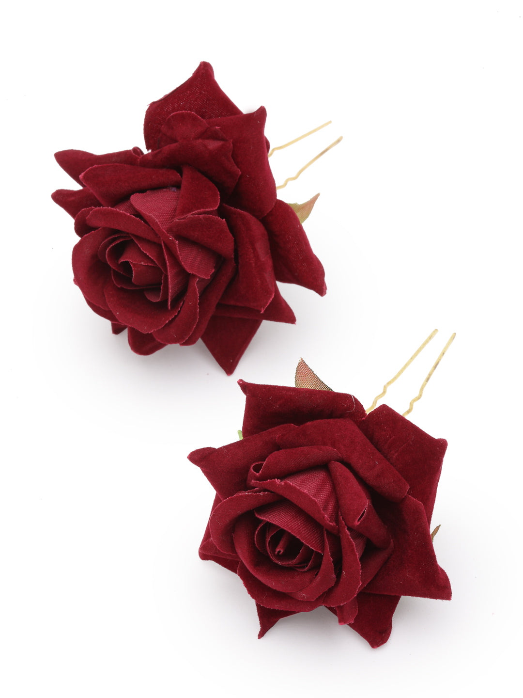 Vogue Hair Accessories Maroon Rose Juda Hair Pin