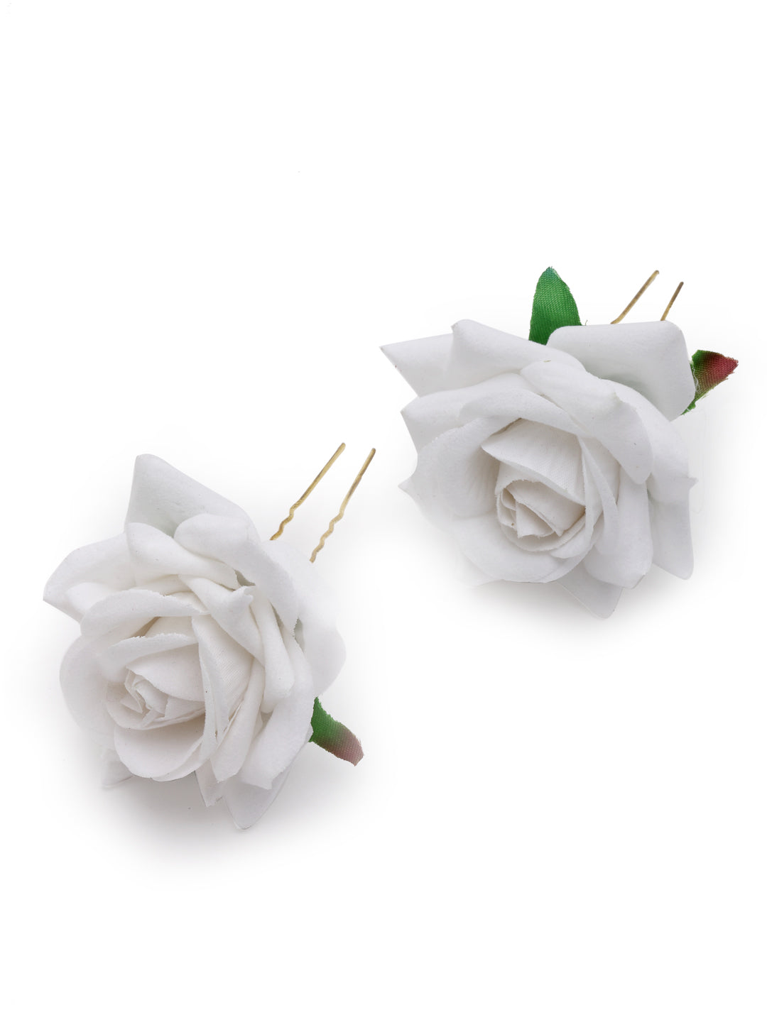 Vogue Hair Accessories White Rose Juda Hair Pin