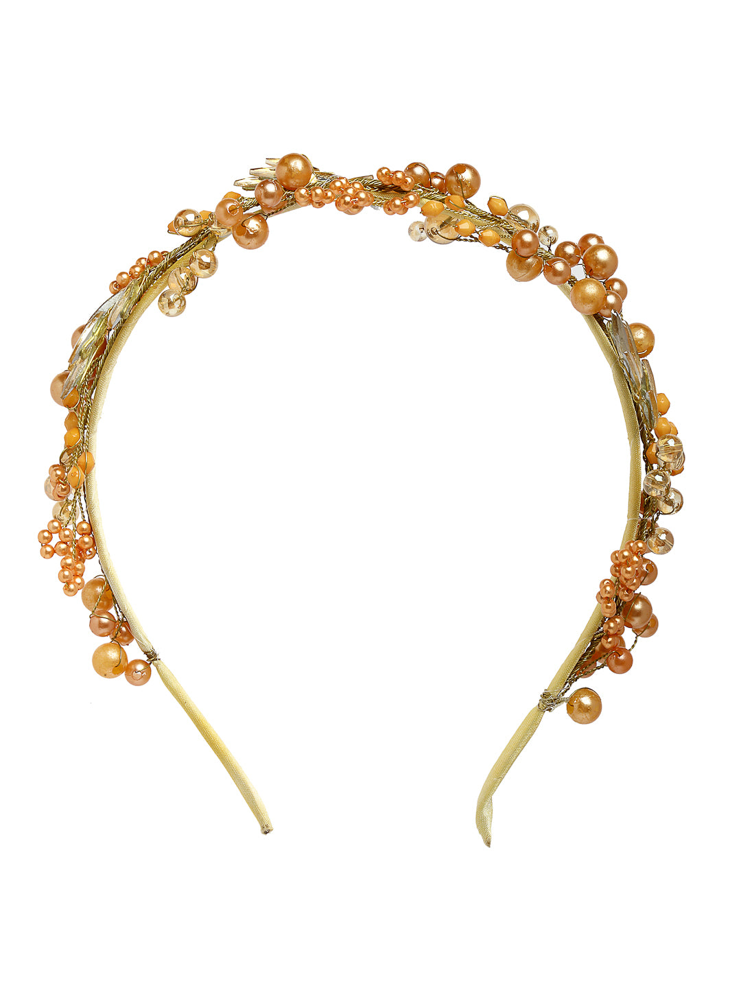 Vogue Hair Accessories Metal Handmade Crystal With Pearls Fancy Party Hairband Hair Accessories for Girls and Women