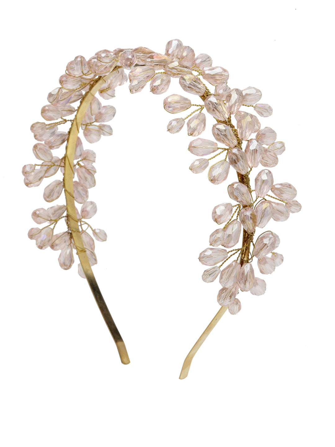 Vogue Hair Accessories Metal Handmade Crystal With Pearls Fancy Party Hairband Hair Accessories
