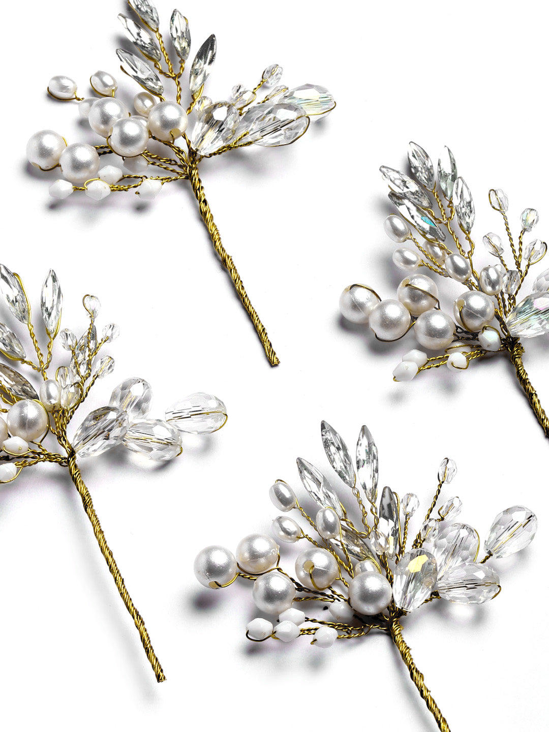 Vogue Hair Accessories White Handmade Beads Hair Pin
