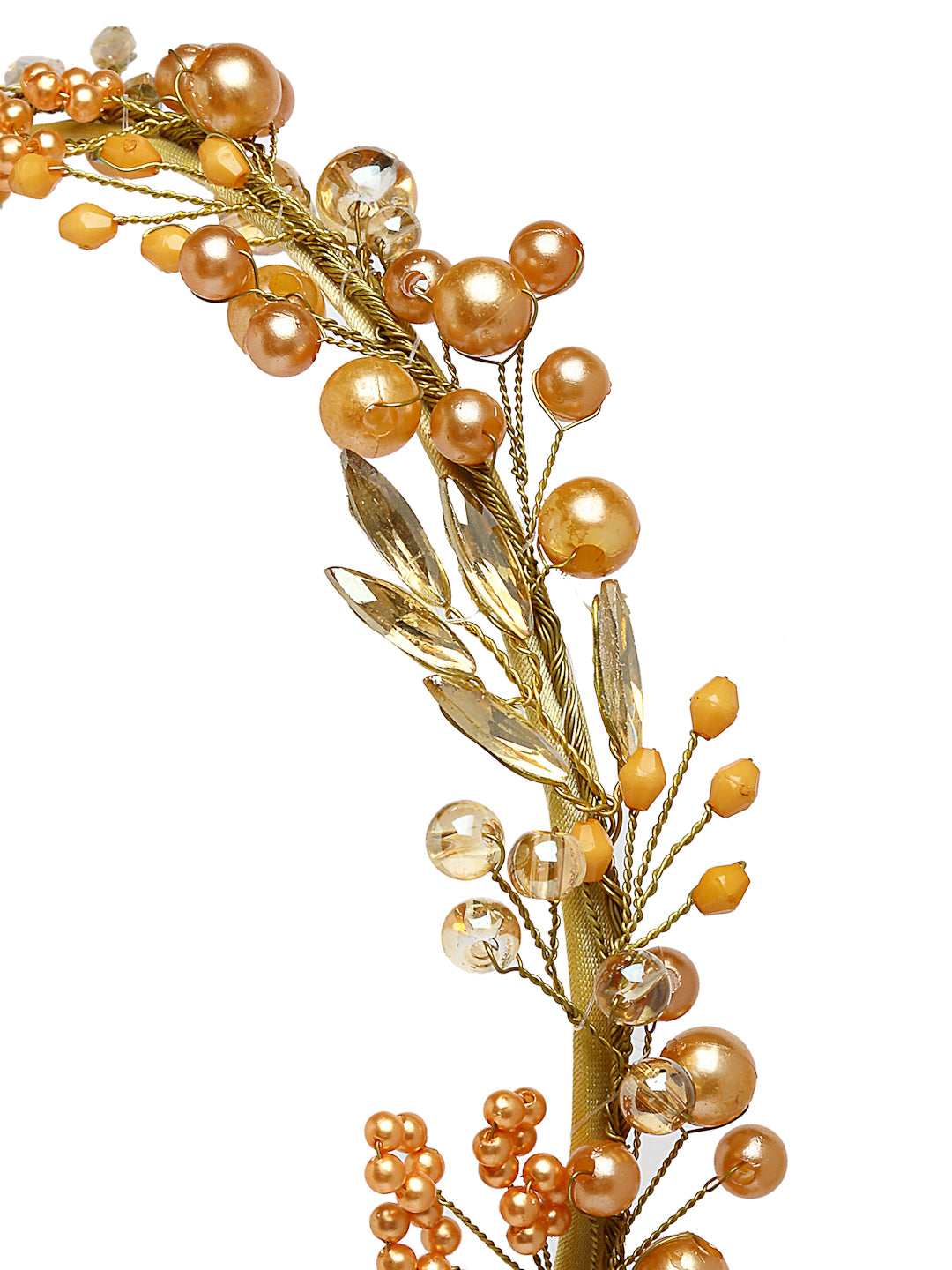 Vogue Hair Accessories Metal Handmade Crystal With Pearls Fancy Party Hairband Hair Accessories for Girls and Women