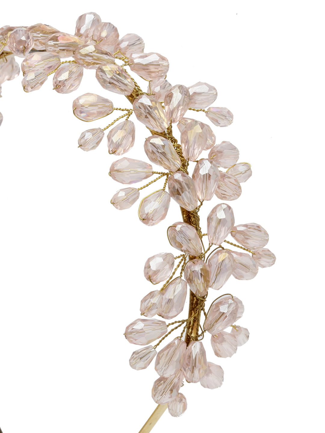 Vogue Hair Accessories Metal Handmade Crystal With Pearls Fancy Party Hairband Hair Accessories