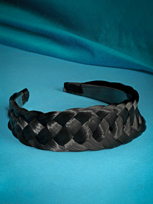 Vogue Hair Accessories Natural Black Hair Braid Hairband for Women & Girls