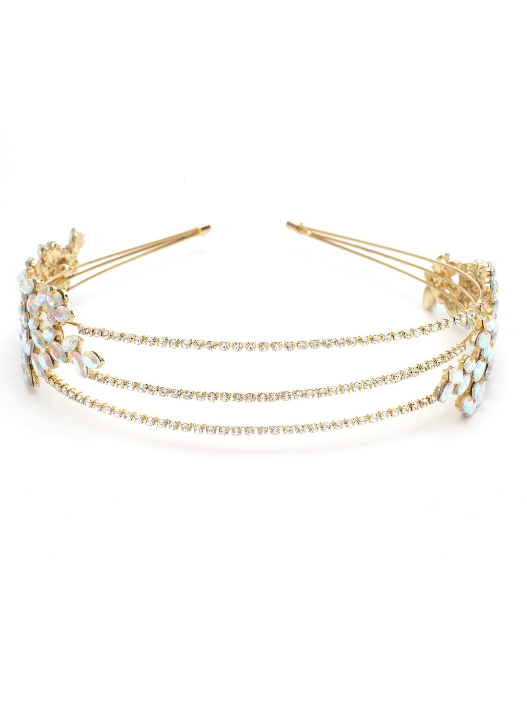Vogue Hair Accessories Gold Trippel Line Hairband for Women & Girls (Gold)