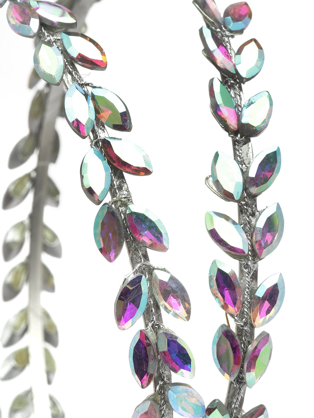 Vogue Hair Accessories Multi Crystal Double Line Hairband for Women and Girls