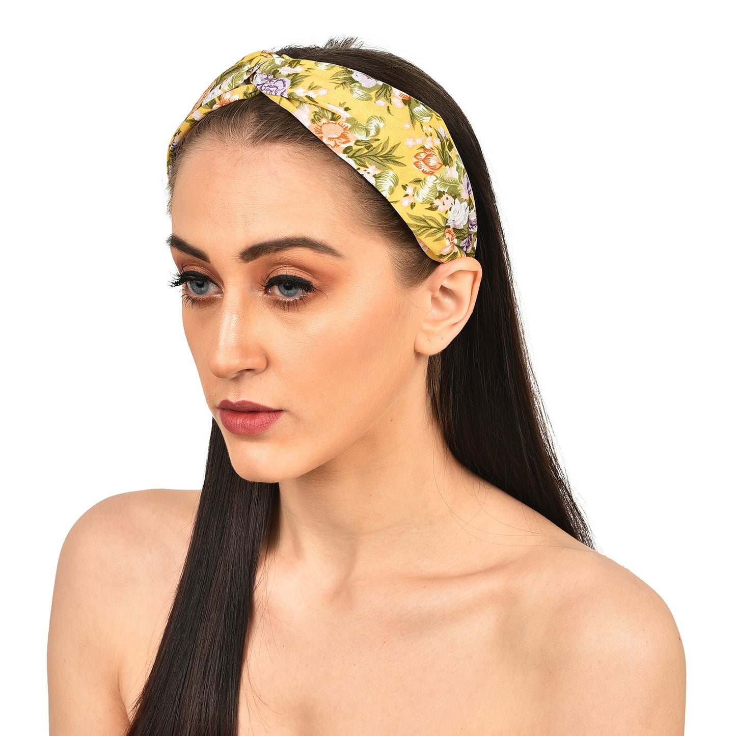 Vogue Hair Accessories Yellow Floral Fabric Hairband