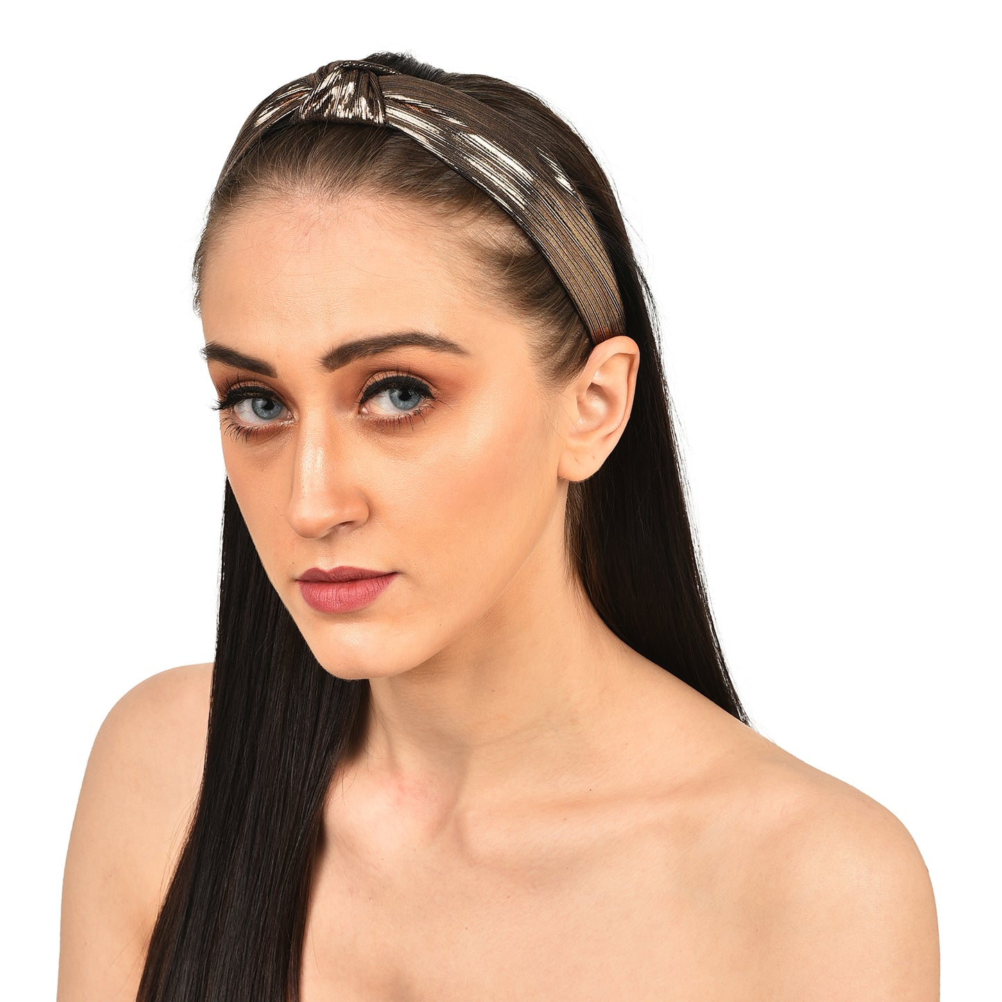 Vogue Hair Accessories Brown Shimmer Fabric Hairband