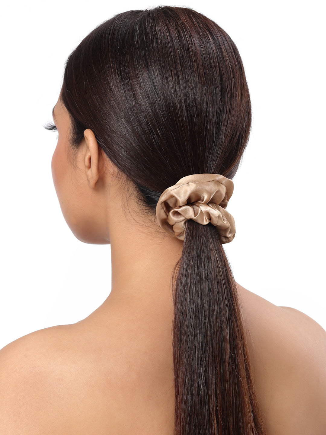 Vogue Hair Accessories Multi Satin Fabric Scrunchies For Girls and Women Set of 6