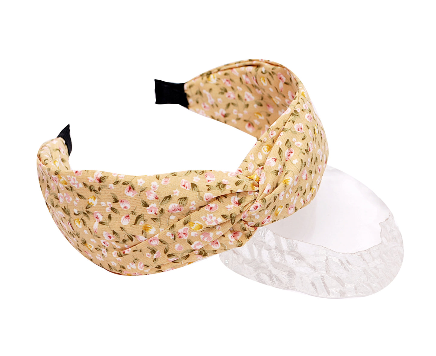Vogue Hair Accessories Brown Small Floral Fabric Hairband