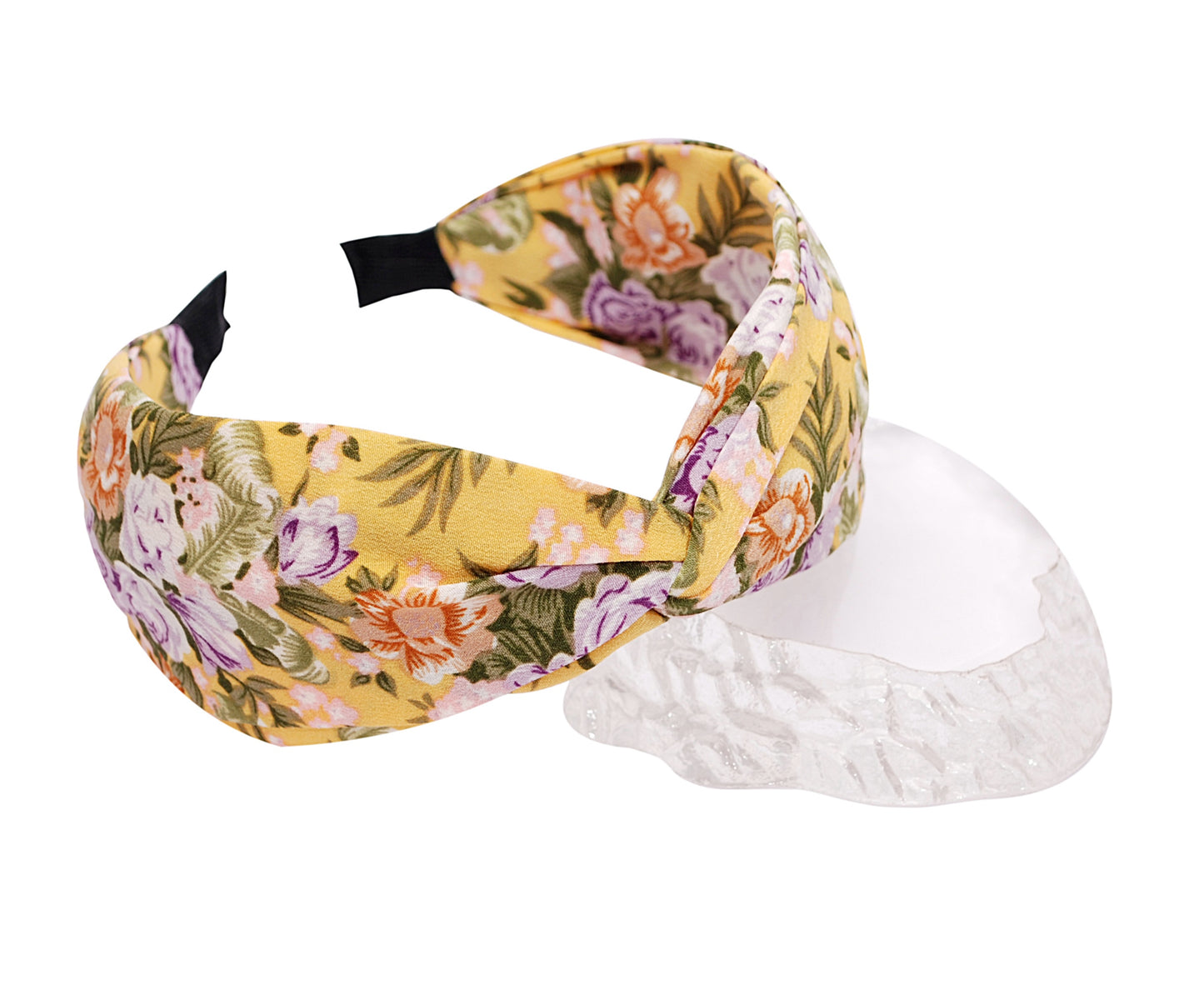 Vogue Hair Accessories Yellow Floral Fabric Hairband