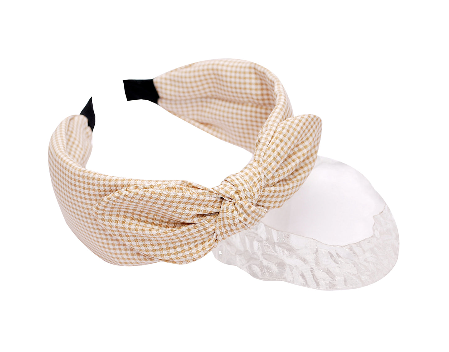 Vogue Hair Accessories Brown Check Bow Hairband