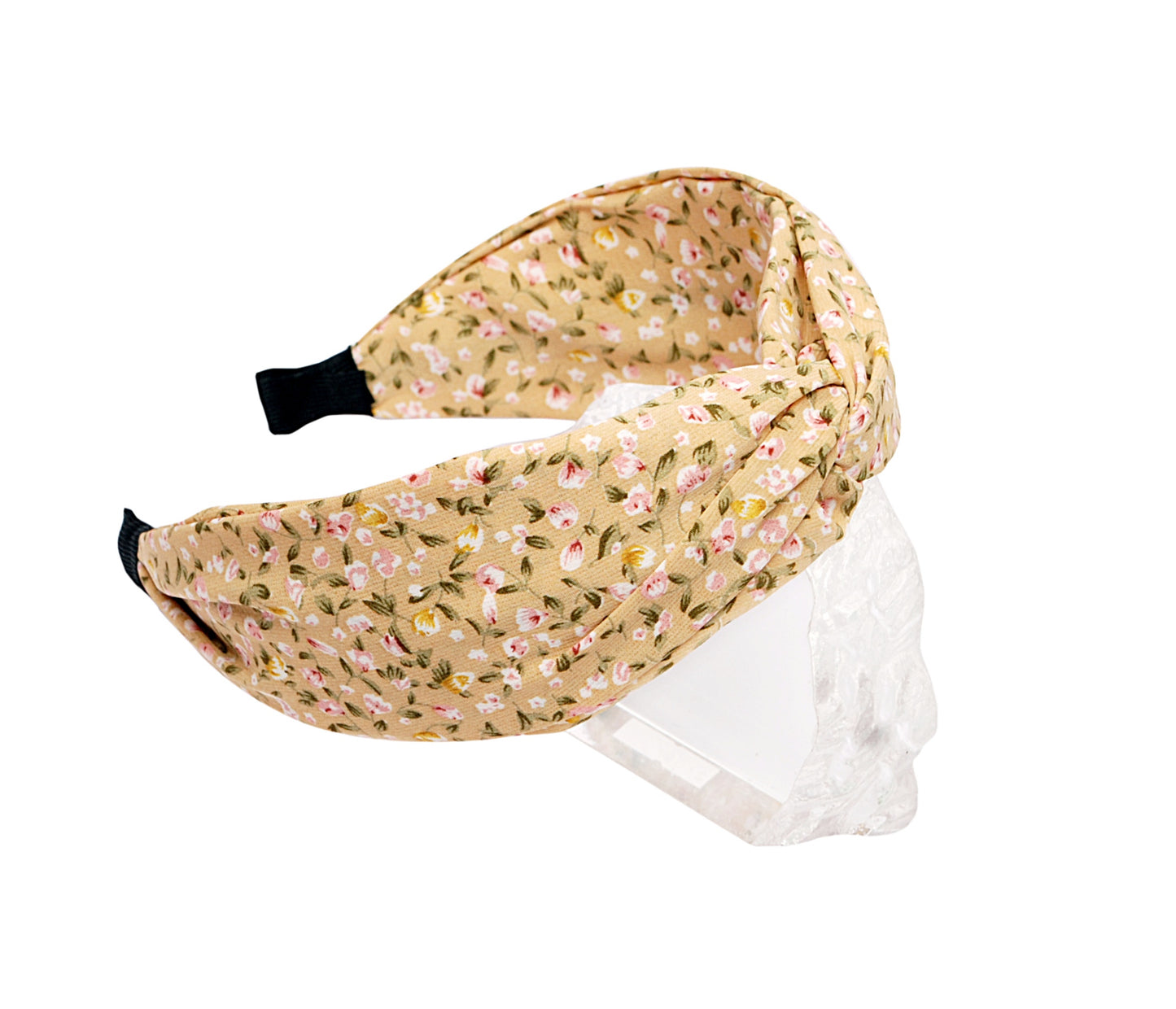 Vogue Hair Accessories Brown Small Floral Fabric Hairband