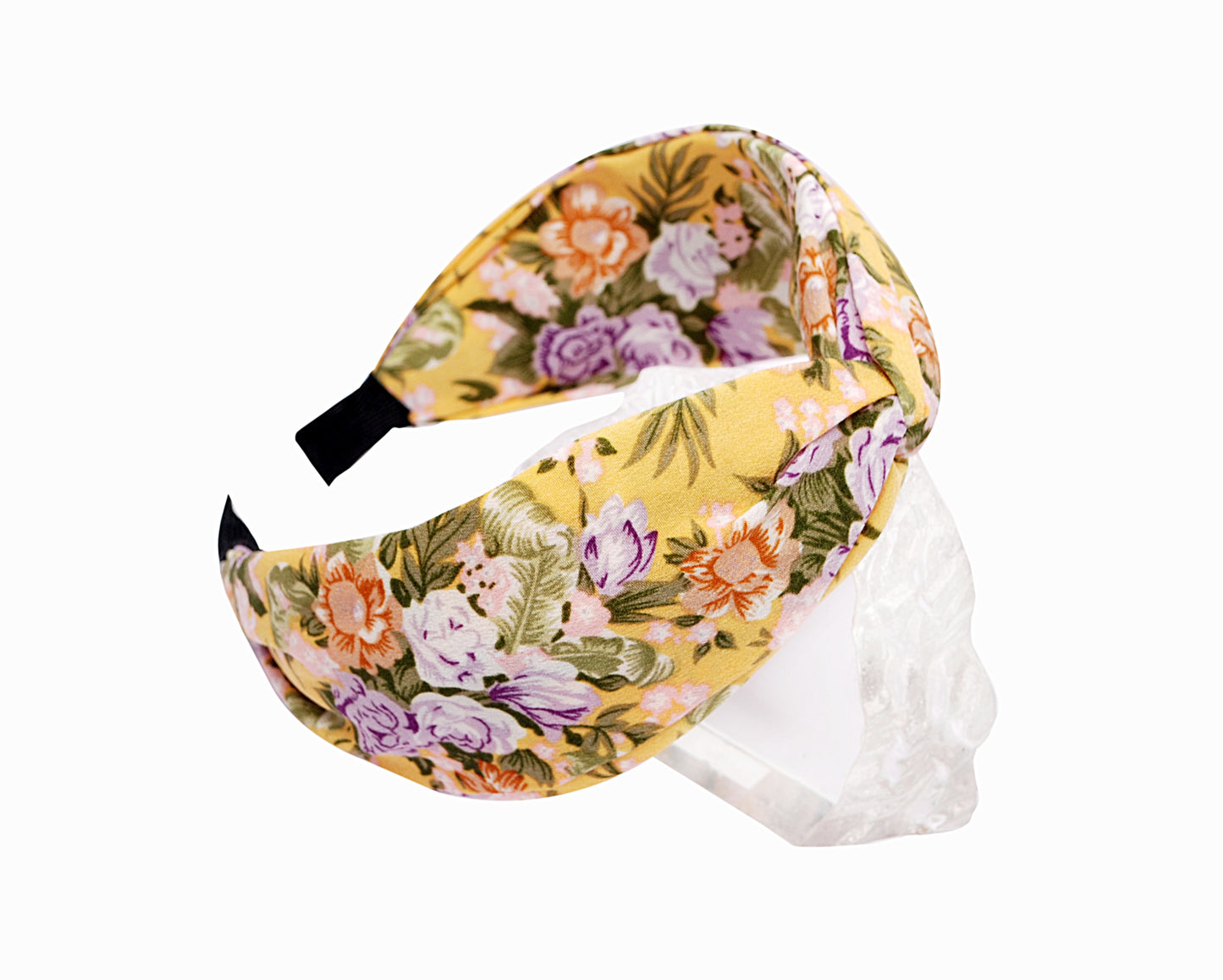 Vogue Hair Accessories Yellow Floral Fabric Hairband