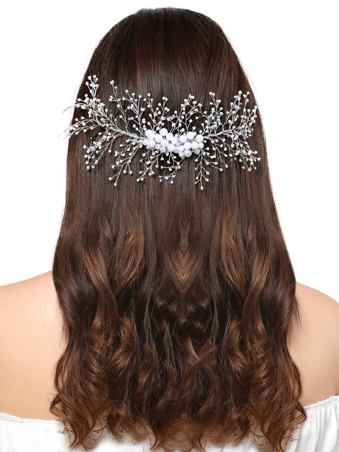 Vogue Hair Accessories Silver Fancy Party Wedding Bridal Big Size hair Accessories Hair Clip Hairband For Girls and Women