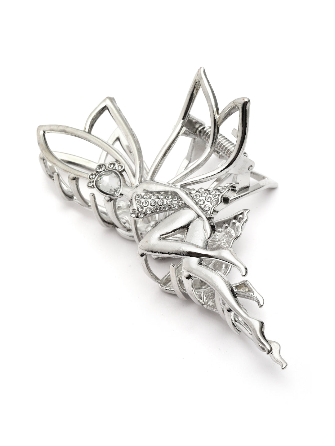 Vogue Hair Accessories Silver Fancy Party Big Size Clutcher Hair Claw Clip For Girls and Women