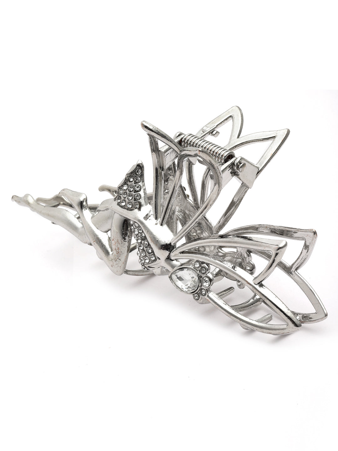 Vogue Hair Accessories Silver Fancy Party Big Size Clutcher Hair Claw Clip For Girls and Women