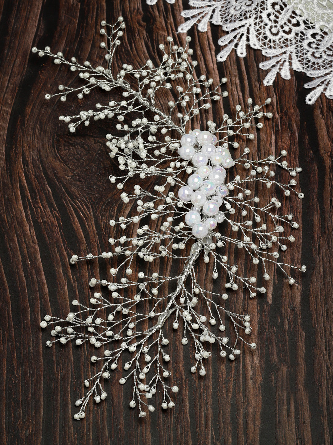 Vogue Hair Accessories Silver Fancy Party Wedding Bridal Big Size hair Accessories Hair Clip Hairband For Girls and Women