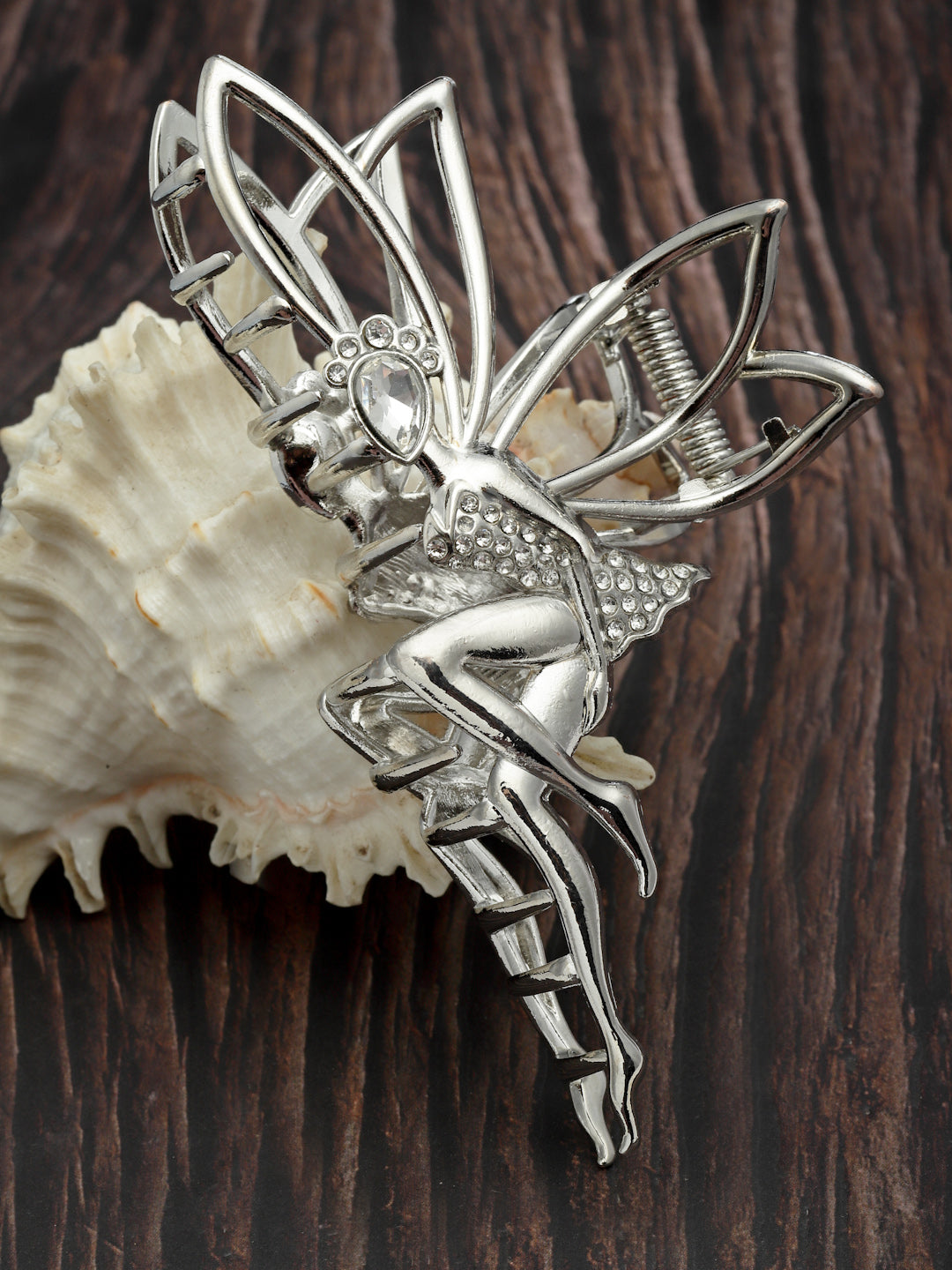 Vogue Hair Accessories Silver Fancy Party Big Size Clutcher Hair Claw Clip For Girls and Women
