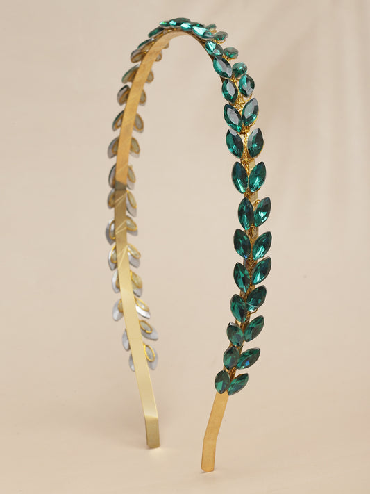 Vogue Hair Accessories Green Fancy Party Hair Band Headband Hair Accessories For Girls and Women