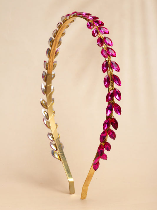 Vogue Hair Accessories Pink Fancy Party Hair Band Headband Hair Accessories For Girls and Women