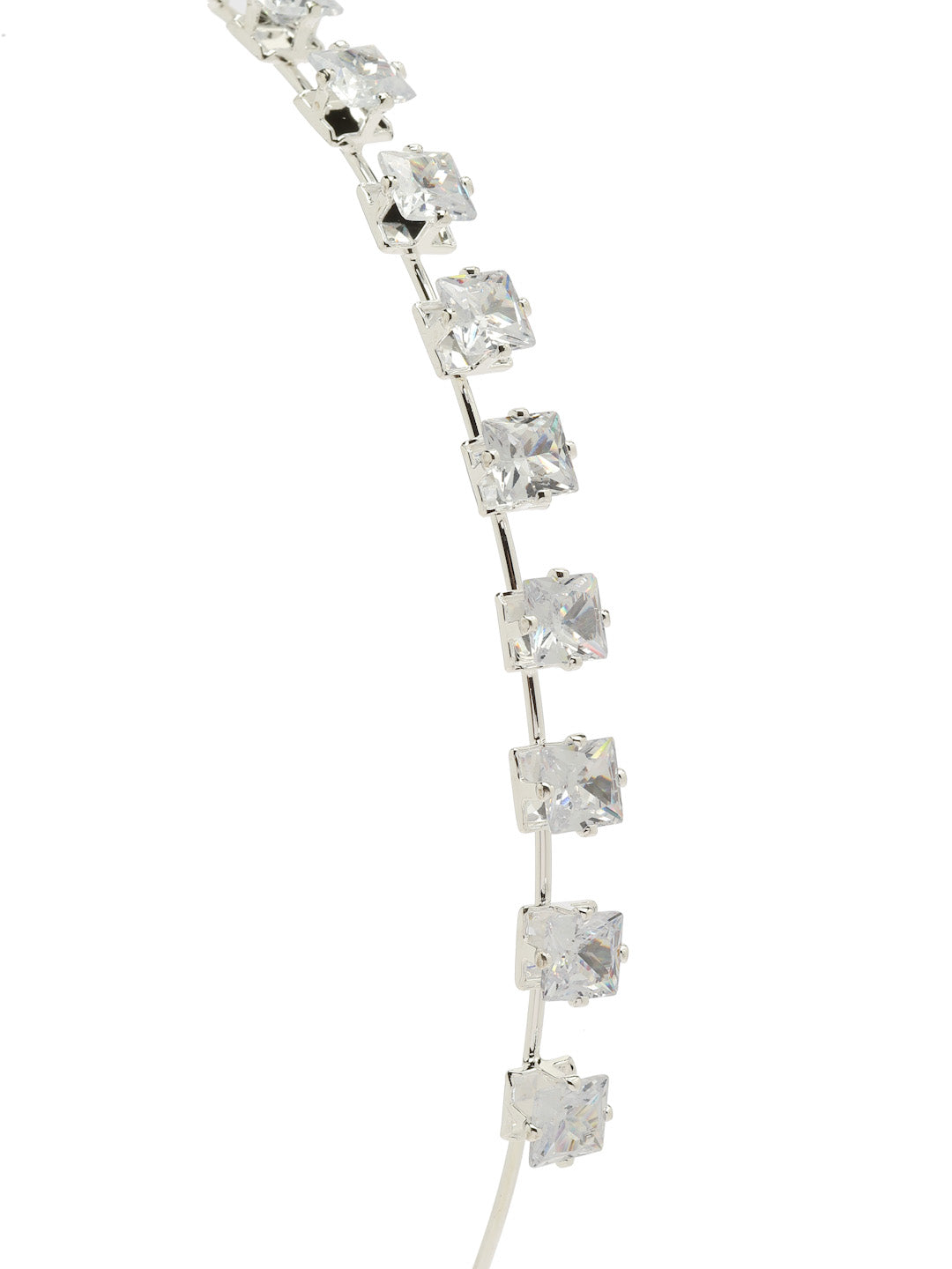 Vogue Hair Accessories Trendy Stone Silver Hairband Headband For Girls And Women