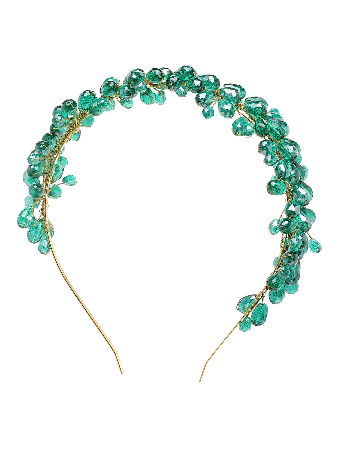 Vogue Hair Accessories Metal Handmade Crystal With Pearls Fancy Party Hairband Hair Accessories