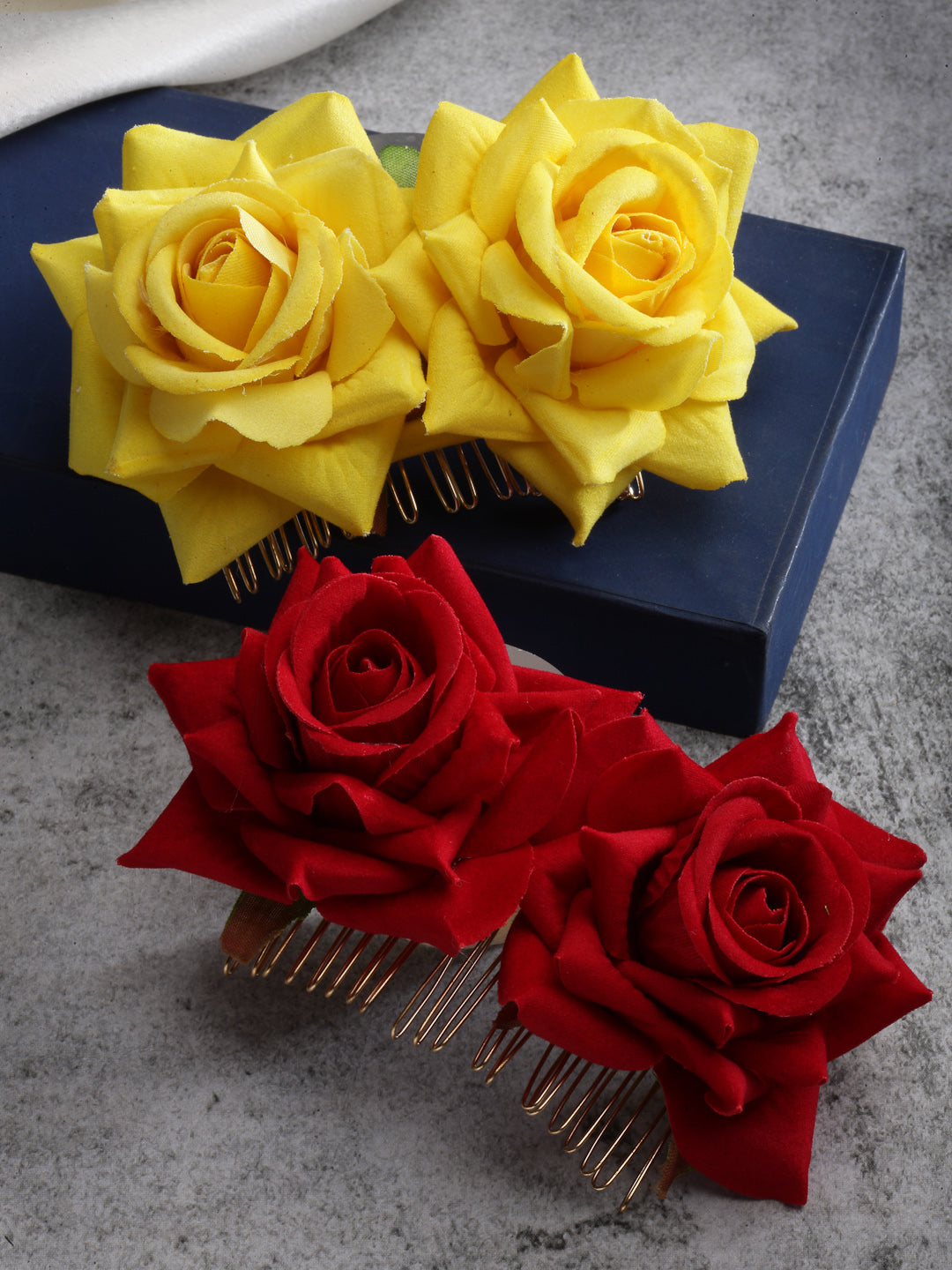 Vogue Hair Accessories  Rose Flower Hair Comb Clip Set of 2