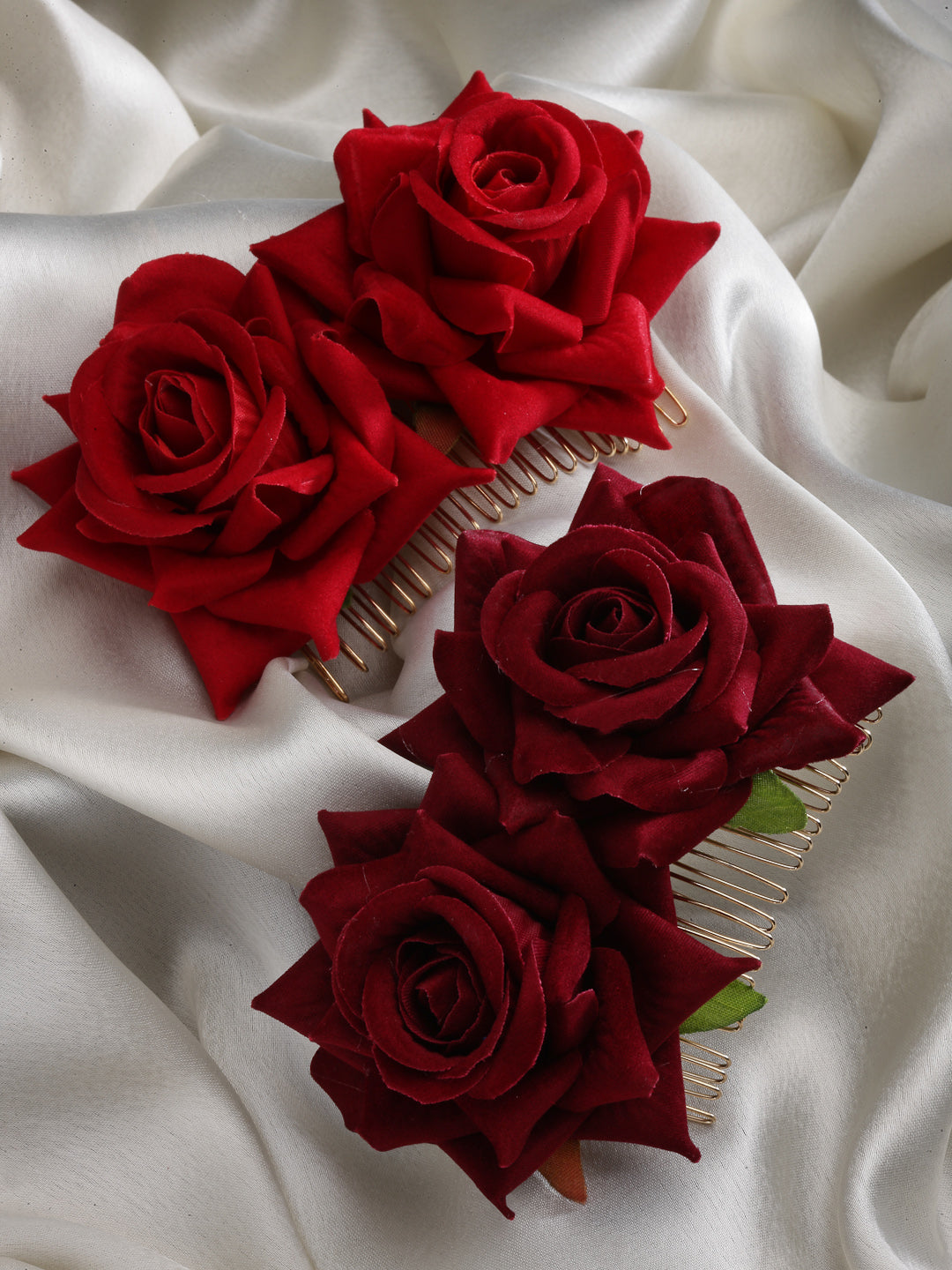 Vogue Hair Accessories  Rose Flower Hair Comb Clip Set of 2