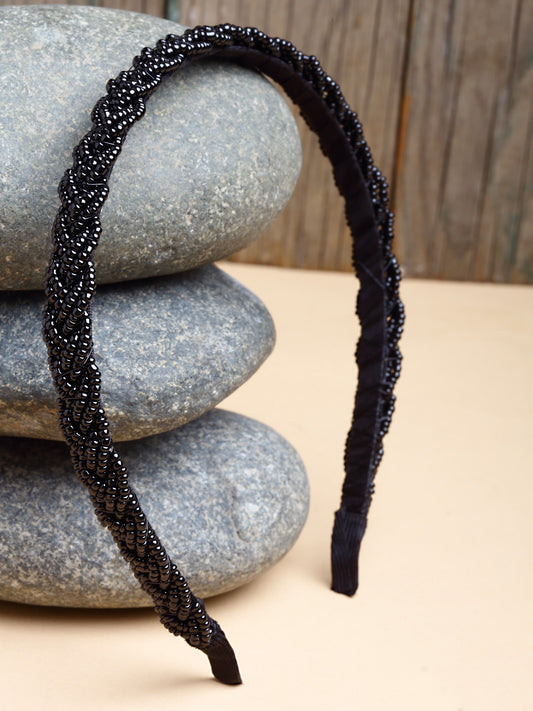 Vogue Hair Accessories Black Braid Hairband