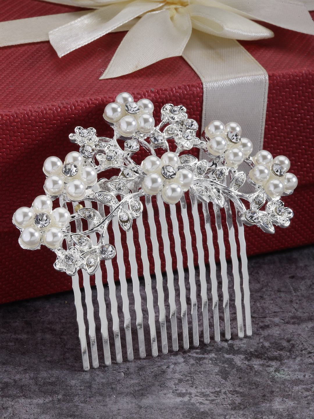 Vogue Hair Accessories Silver Fancy Hair Comb Clip