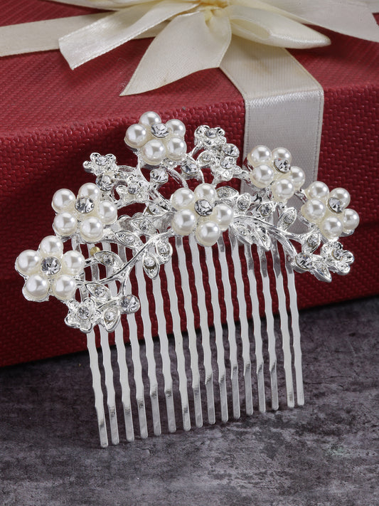 Vogue Hair Accessories Silver Fancy Hair Comb Clip