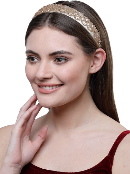 Vogue Hair Accessories Gold Crystal Hairband