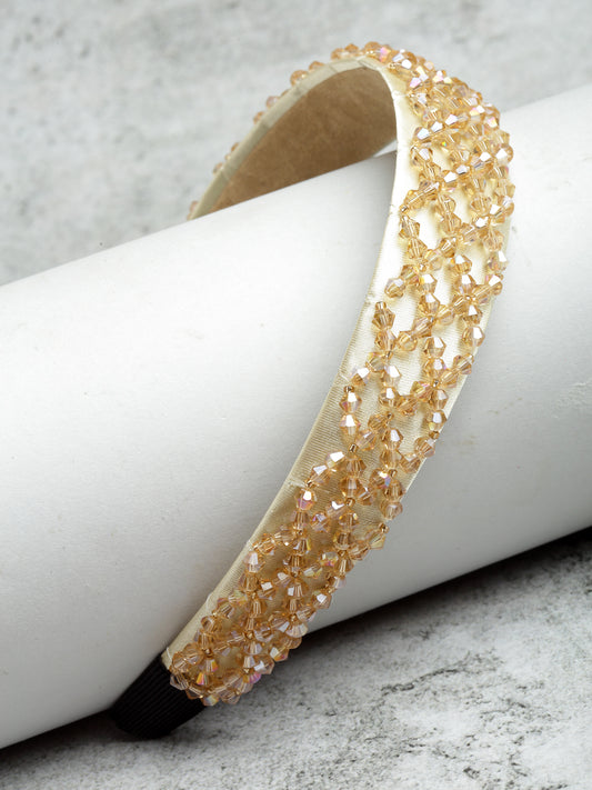Vogue Hair Accessories Gold Crystal Hairband