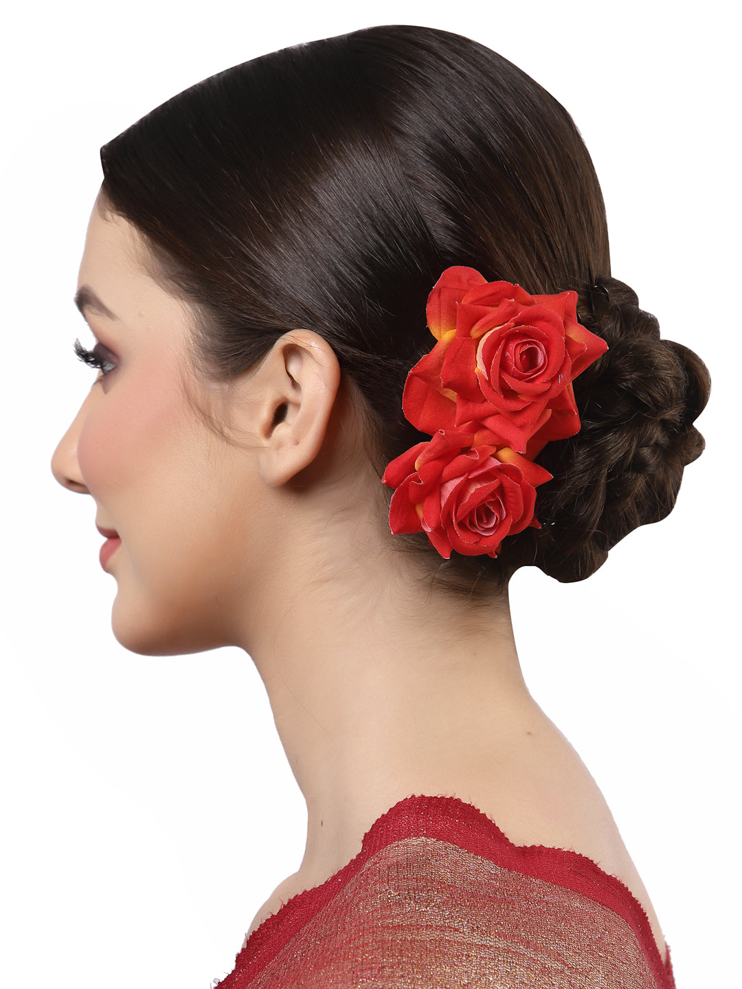 Vogue Hair Accessories  Rose Flower Hair Comb Clip Set of 2