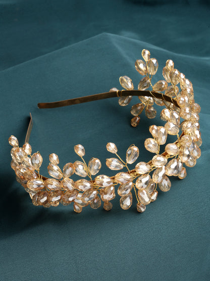 Vogue Hair Accessories Gold Handmade Full Beads Hairband