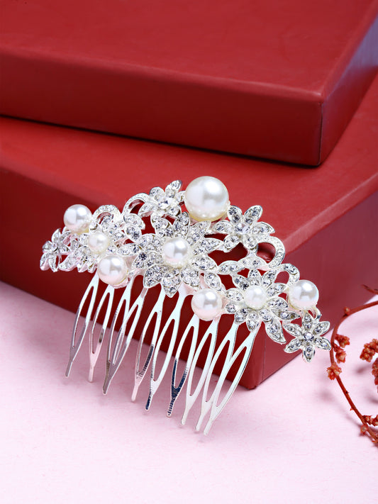 Vogue Hair Accessories Silver Fancy Hair Comb Clip