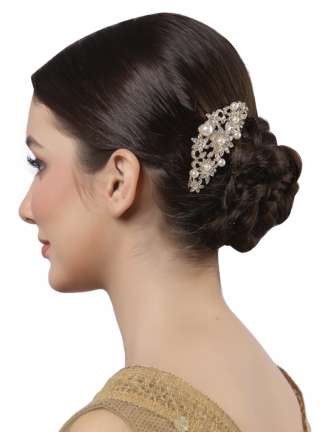 Vogue Hair Accessories Gold Fancy Hair Comb Clip