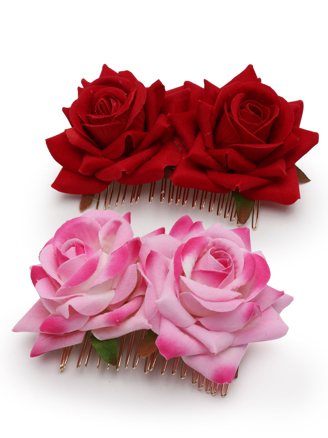 Vogue Hair Accessories  Rose Flower Hair Comb Clip Set of 2