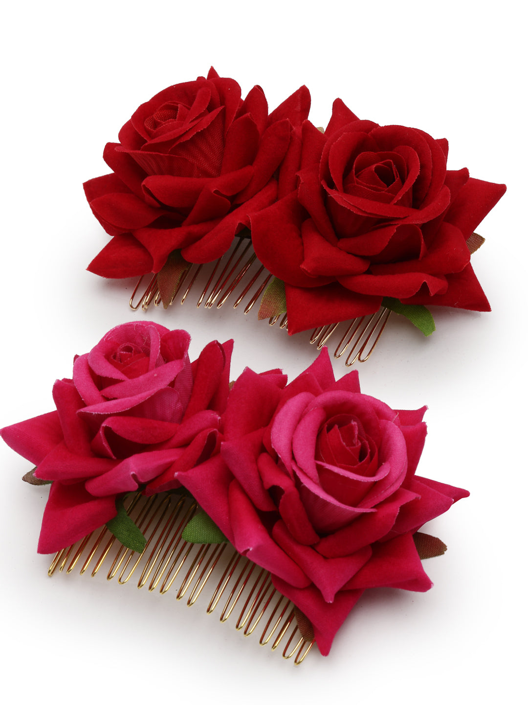 Vogue Hair Accessories  Rose Flower Hair Comb Clip Set of 2