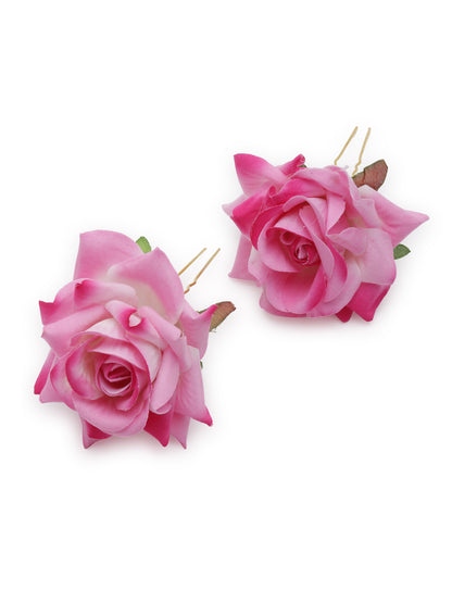 Vogue Hair Accessories Pink Rose Juda Hair Pin