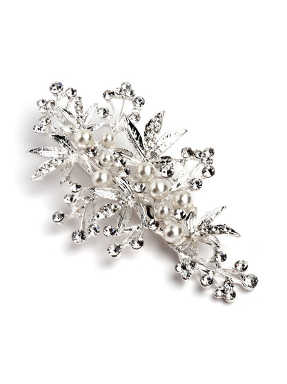 Vogue Hair Accessories Silver Metal Leaf Hair Pin