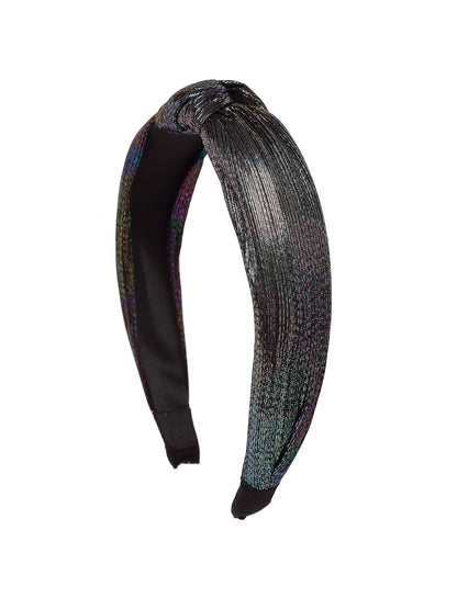 Vogue Hair Accessories Solid Shimmer Fabric Knot Plastic Hairband Headband for Girls and Women (Shimmer)