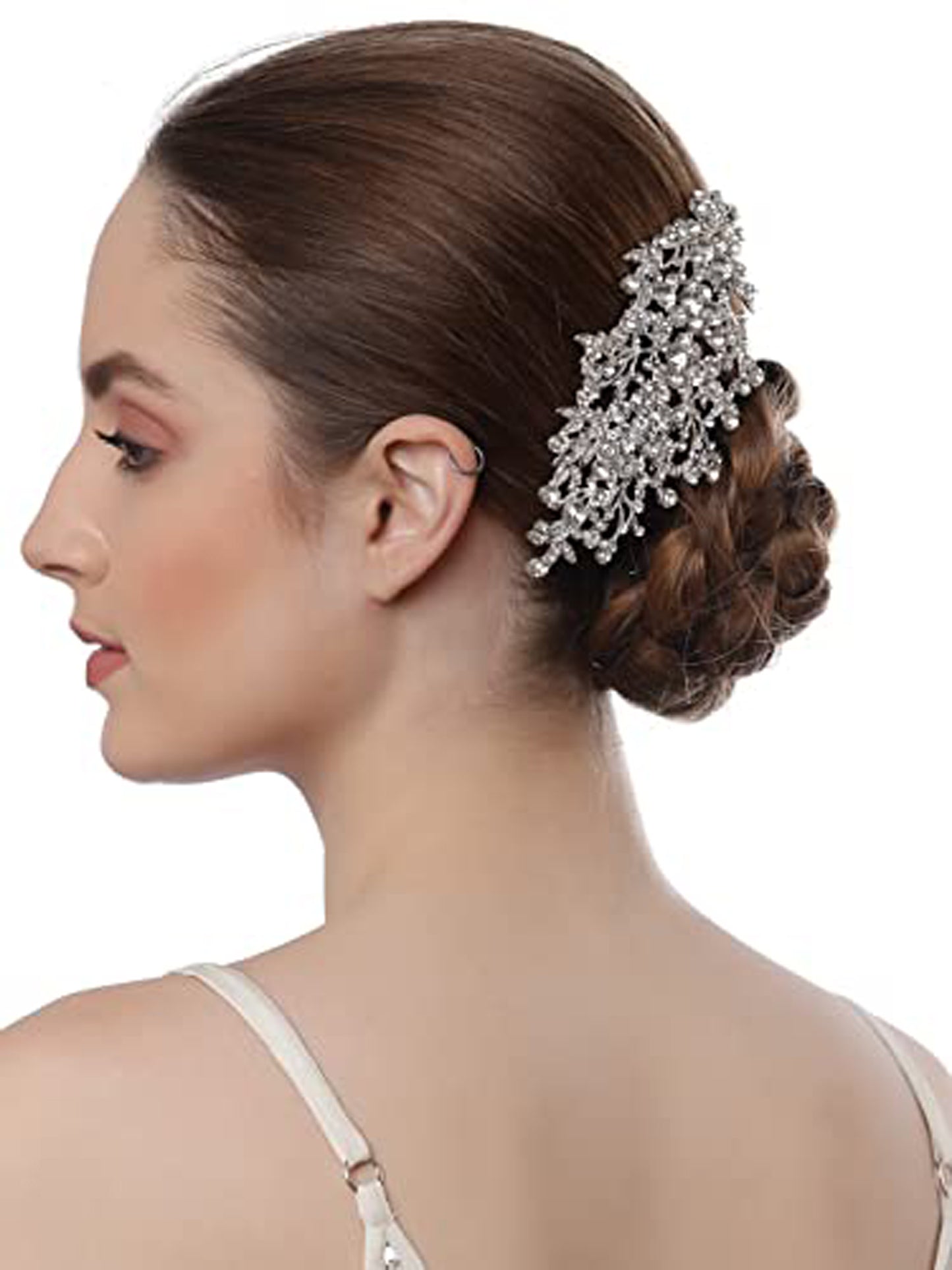 Vogue Hair Accessories Silver Fancy Hair Comb Clip