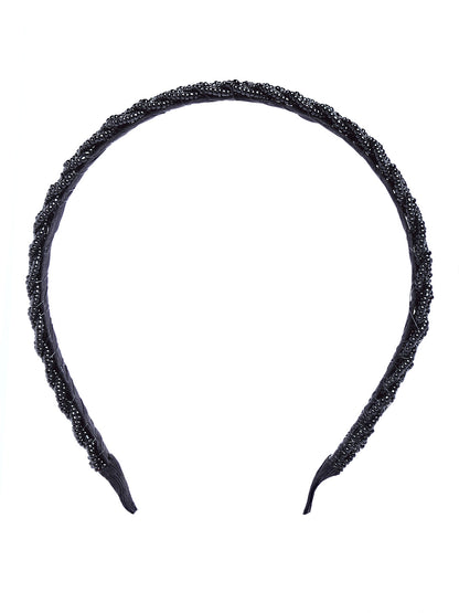 Vogue Hair Accessories Black Braid Hairband