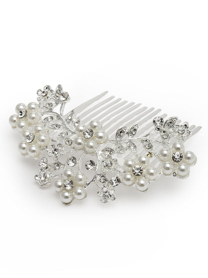 Vogue Hair Accessories Silver Fancy Hair Comb Clip